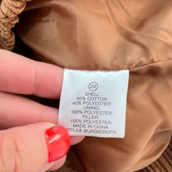 Fashion Nova NWT Camel High Neck Cover Your Tracks Puffer Jacket Size 2X - Picture 12 of 13